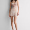 Babydoll em tule e renda com estampado Pretty Flowers Babydoll em tule e renda com estampado Pretty Flowers