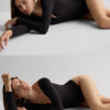Body de manga comprida Fresh Bamboo com decote em V profundo Body de manga comprida Fresh Bamboo com decote em V profundo