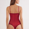 Body de tule e Lace Bodysuit de renda Pretty Flowers Body de tule e Lace Bodysuit de renda Pretty Flowers