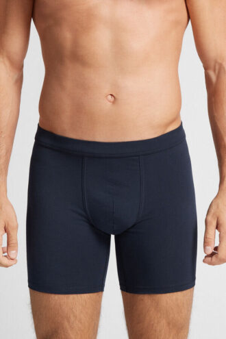 Boxers compridos de algodão superior