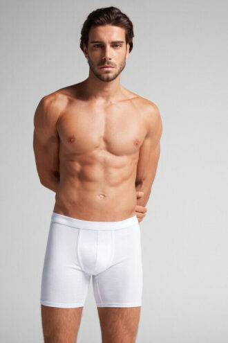 Boxers compridos em algodão superior Boxers compridos em algodão superior