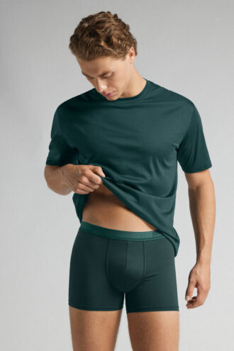Boxers de algodão mercerizado premium com logótipo