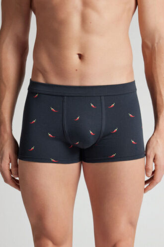 Boxers de algodão superior com estampado Hot Pepper