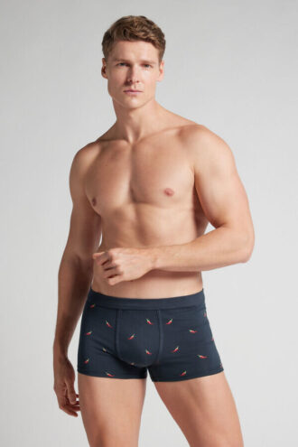 Boxers de algodão superior com estampado Hot Pepper