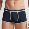 Boxers em algodão fresco natural com logótipo Boxers em algodão fresco natural com logótipo