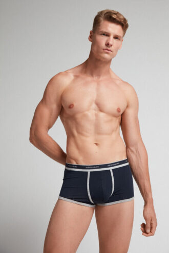 Boxers em algodão fresco natural com logótipo