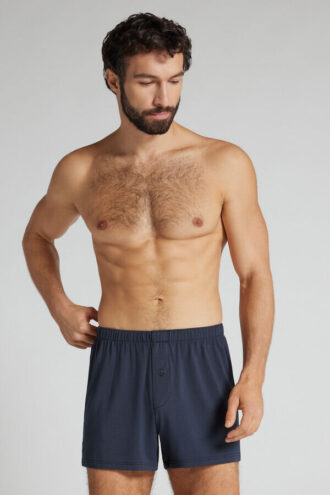 Boxers largos em seda macia