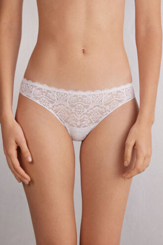 Brazilian microfiber lace underwear
