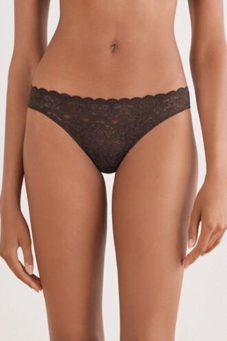 Brazilian microfiber lace underwear