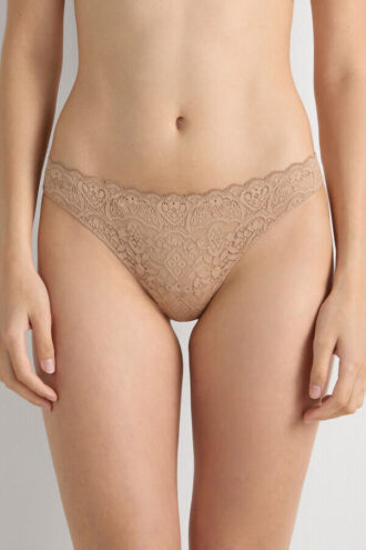 Brazilian microfiber lace underwear