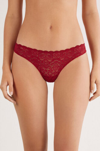 Brazilian microfiber lace underwear