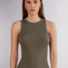 Camisola com costura em algodão superior Camisola com costura em algodão superior