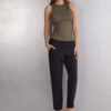 Camisola com costura em algodão superior Camisola com costura em algodão superior