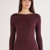 Camisola com gola redonda em modal leve com lamé de caxemira Camisola com gola redonda em modal leve com lamé de caxemira