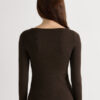 Camisola com gola redonda em modal leve com lamé de caxemira Camisola com gola redonda em modal leve com lamé de caxemira