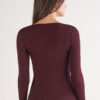 Camisola com gola redonda em modal leve com lamé de caxemira Camisola com gola redonda em modal leve com lamé de caxemira