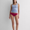 Camisola de algodão com gola redonda e borda crua