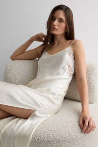 Camisola longa de seda Ethereal Embrace