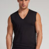 Camisola sem mangas com decote em V em algodão extrafino superior Camisola sem mangas com decote em V em algodão extrafino superior