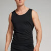 Camisola sem mangas com gola redonda em algodão extrafino superior Camisola sem mangas com gola redonda em algodão extrafino superior