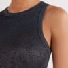 Camisola sem mangas em algodão com nervuras Camisola sem mangas em algodão com nervuras