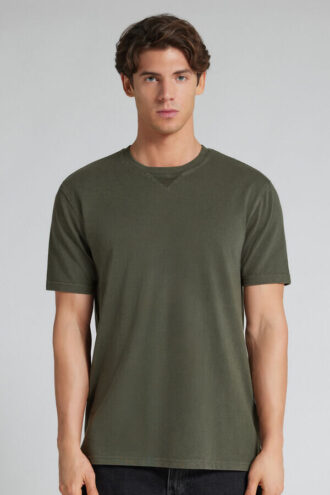Coleção Lavada T-shirt em piqué
