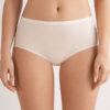 Cueca de cintura alta em microfibra e renda Cueca de cintura alta em microfibra e renda