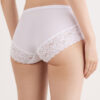 Cueca de cintura alta em microfibra e renda Cueca de cintura alta em microfibra e renda