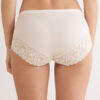 Cueca de cintura alta em microfibra e renda Cueca de cintura alta em microfibra e renda