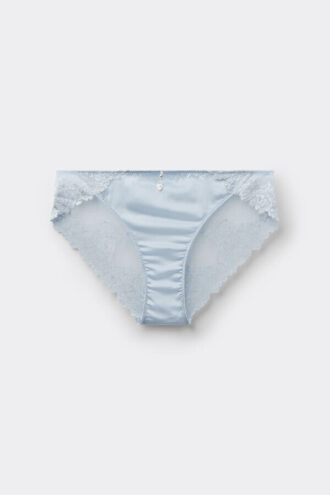 Cueca de seda e renda Silky Flowers