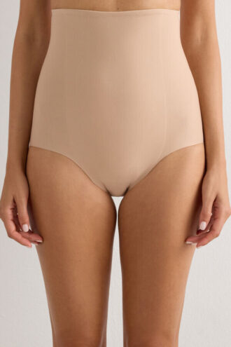 Cueca hipster modeladora de cintura alta em microfibra sem costuras Cueca hipster modeladora de cintura alta em microfibra sem costuras