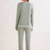 Pijama comprido com acabamento em renda em modal Pijama comprido com acabamento em renda em modal