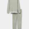 Pijama comprido com acabamento em renda em modal Pijama comprido com acabamento em renda em modal