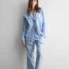 Pijama comprido em algodão e modal Pijama comprido em algodão e modal
