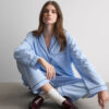 Pijama comprido em algodão e modal Pijama comprido em algodão e modal