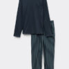 Pijama comprido em algodão mercerizado premium estampado Pijama comprido em algodão mercerizado premium estampado