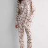 Pijama comprido em algodão superior com estampado Pretty Flowers Pijama comprido em algodão superior com estampado Pretty Flowers
