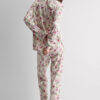 Pijama comprido em algodão superior com estampado Pretty Flowers Pijama comprido em algodão superior com estampado Pretty Flowers