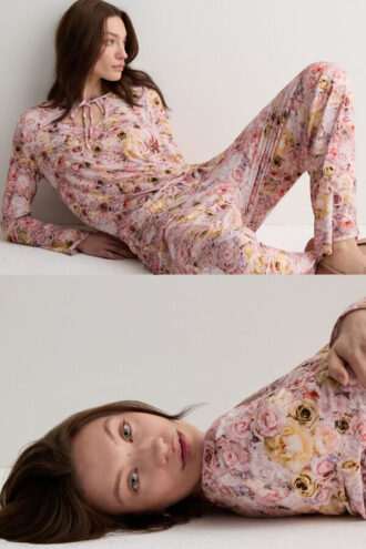 Pijama comprido Fresh Bamboo com estampado floral Pijama comprido Fresh Bamboo com estampado floral