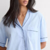 Pijama curto Chambray Ni em algodão e modal Pijama curto Chambray Ni em algodão e modal