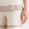 Pijama curto com acabamento em renda em modal Pijama curto com acabamento em renda em modal