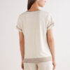 Pijama curto com acabamento em renda em modal Pijama curto com acabamento em renda em modal