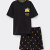 Pijama curto de algodão com estampado Beer Pijama curto de algodão com estampado Beer