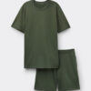 Pijama curto de algodão superior Pijama curto de algodão superior