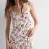Pijama curto em algodão superior com estampado Pretty Flowers e camisola Pijama curto em algodão superior com estampado Pretty Flowers e camisola