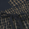 Pijama curto em tecido xadrez azul e creme e algodão Pijama curto em tecido xadrez azul e creme e algodão