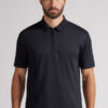 Polo de manga curta com fecho em algodão mercerizado premium Polo de manga curta com fecho em algodão mercerizado premium