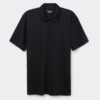 Polo de manga curta com fecho em algodão mercerizado premium Polo de manga curta com fecho em algodão mercerizado premium