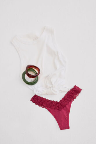 Renda e microfibra Brazilian Calcinha estilo anos 80 Renda e microfibra Brazilian Calcinha estilo anos 80