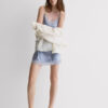 Slip de seda com detalhes em renda Slip de seda com detalhes em renda